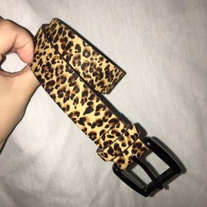 Cutest Fuzzy Cheetah Print Belt
